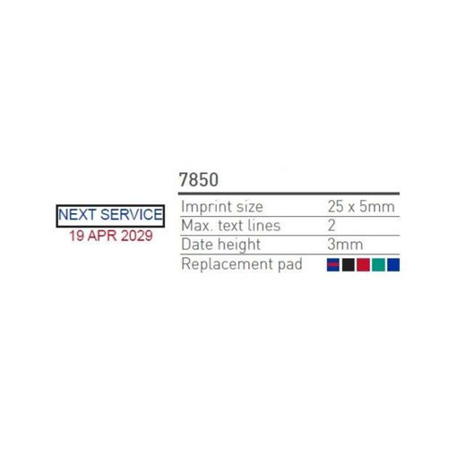 Picture of CUSTOMISED RUBBER STAMP 7850 25X5MM